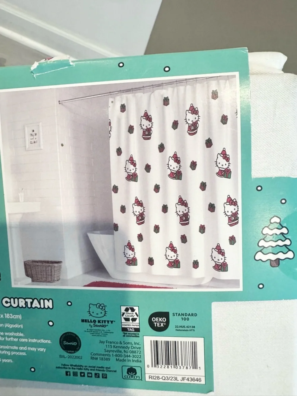 NEW Hello Kitty Bathroom Decor Lot Shower Curtain & Towels Sanrio